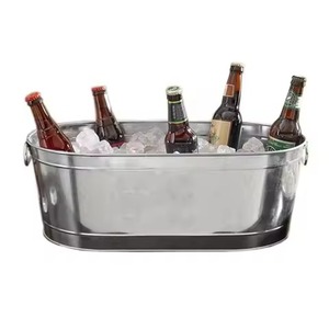 Bac à glace en métal finition miroir, seau isotherme en acier inoxydable pour boissons, refroidisseur de vin et de bière pour fêtes - Product Image 5