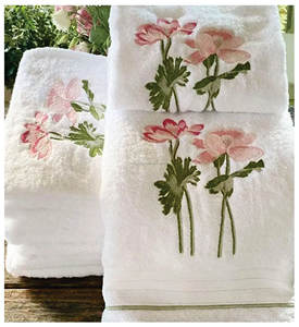 Luxurious Floral style Hand-Embroidered Pillowcases - Product Image 1