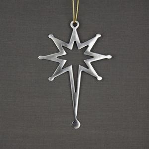 Ornement suspendu en métal en forme d'étoile, décoration traditionnelle pour arbre de Noël, ornements d'appoint, artisanat métallique, prix de gros usine - Product Image 1