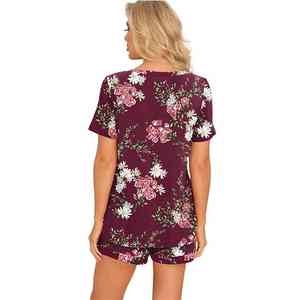 Conjunto Casual de Verano para Mujer, Camiseta sin Mangas de Mezcla de Algodón con Pantalones Cortos de Cintura Elástica - Product Image 2