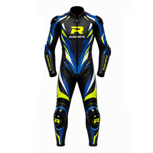 Traje de Motociclismo de Cuero para Invierno, Transpirable, Resistente al Viento, Diseño Personalizado, Ropa de Motociclista de una Pieza - Product Image 1
