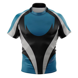 Maillot de rugby respirant grande taille pour l'entraînement sportif en extérieur, impression par sublimation, tenue d'équipe personnalisée, tissu 100 % polyester - Product Image 2
