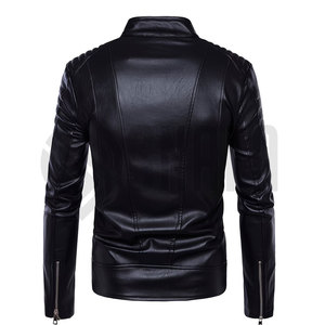Hot Selling <b>Men</b> Clothing <b>Leather</b> <b>Jacket</b> New Fashion <b>Men</b> <b>Leather</b> <b>Jacket</b> Windproof <b>Leather</b> <b>Jacket</b> - Product Image 2