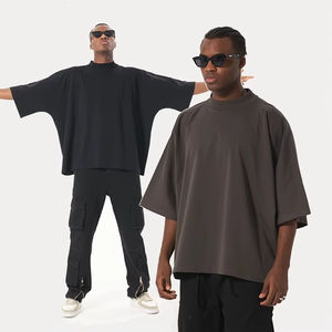 Camiseta de Hombre Oversize de Lujo con Lavado Ácido, Estilo Boxy, Algodón/Fibra de Bambú, Ajuste Holgado Vintage Personalizado, Estilo Urbano de Alta Costura - Product Image 6