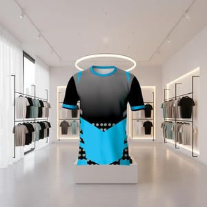 T-shirt décontracté en polyester tricoté léger (180g) pour impression couleur et motifs personnalisés par sublimation - Product Image 2