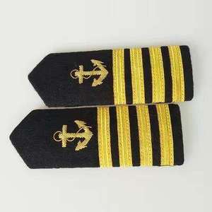 Handmade Shoulder Epaulettes with Gold and <b>Silver</b> Braid Detail Custom Embroidered Rank Boards for Formal Parade Uniforms - Product Image 4