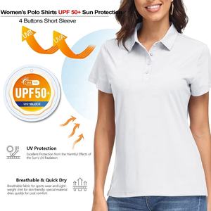 Chemise décontractée tendance pour femme, style vintage, coupe ajustée, manches courtes, légère, infroissable, séchage rapide, respirante, en soie/coton/polyester - Product Image 3