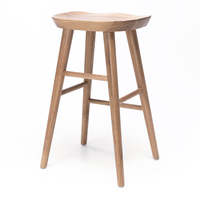 Tabouret de bar en teck massif, design moderne, résistant à l'eau, écologique, couleur personnalisable, pour la maison, l'hôtel, l'extérieur, directement de l'usine
