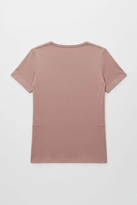 T-shirt personnalisé pour femme, couleur unie, col rond, manches courtes, tricoté, coupe décontractée, vêtements OEM ODM - Product Image 5