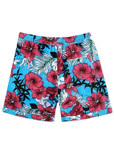Shorts colorés pour hommes, imprimé brossé, taille élastique avec cordon de serrage, pour la plage, l'été, les vacances, décontracté, léger, blanc, haut de gamme, pour la natation et la plage - Product Image 4