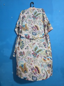 Robe Kimono Florale en Coton Faite à la Main, Col en V, Respirante, pour l'Été, Peignoir de Nuit, Robe de Préparation pour Demoiselle d'Honneur, Plage et Vacances - Product Image 6