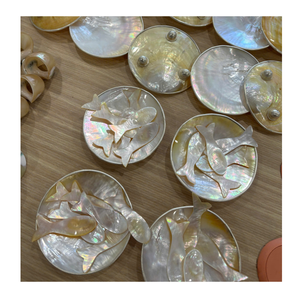 Plateau en nacre naturelle fait main en forme de coquillage pour rangement décoratif – Vente en gros - Product Image 1