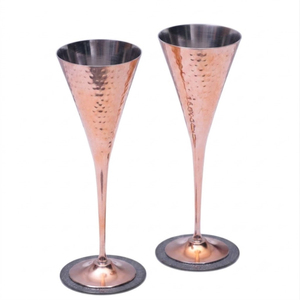 Copas de cóctel de cobre martillado hechas a mano de alta calidad, copas de cóctel de lujo con baño de cobre para hotel, bar y regalos premium. - Product Image 5