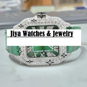 Reloj Automático con Diamantes Moissanite VVS, Miyota Analógico, Correa Lethar, Caja de Acero Inoxidable, Lujoso, Deportivo, Clásico, Antiguo - Product Image 1