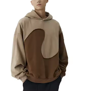 <b>Men</b> Cut <b>Work</b> Oversized <b>Hoodie</b> Relaxed Fit Soft Fleece Pullover with Decorative Cut Detail Streetwear Everyday Comfort Top - Product Image 3