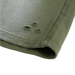 Shorts de jogging pour hommes personnalisés, épais, style streetwear, délavés par le soleil, vintage, usés, délavés à l'acide, à motif uni - Product Image 6