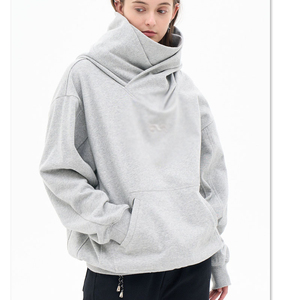 Dernier modèle d'hiver : Sweat à capuche personnalisé en tissu tissé vintage avec logo, unisexe, haute qualité, 100 % coton pour homme - Product Image 4