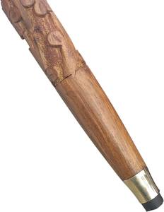 Bastón Victoriano de Madera con Empuñadura de Latón Grabada – Bastón Artesanal para Hombres y Mujeres - Product Image 3