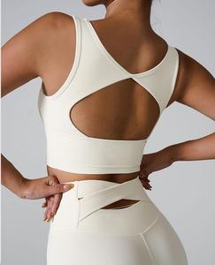 เสื้อกล้ามออกกำลังกายสำหรับผู้หญิง เสื้อกล้ามมีบราในตัว เสื้อกล้ามโยคะแบบ Racerback เสื้อกล้ามโยคะแบบไม่มีแขน เสื้อวิ่งโยคะ - Product Image 2