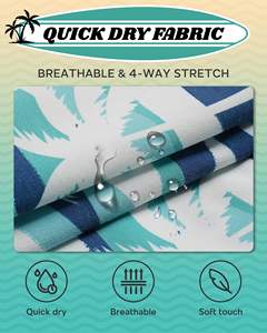 Shorts de bain unisexes pour hommes, séchage rapide, imprimé floral, légers, respirants, résistants à l'eau, coupe estivale - Product Image 2