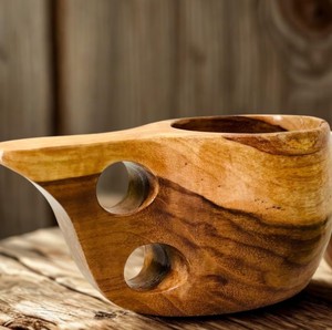 Wooden Kuksa <b>Cup</b> Handmade Drinking <b>Cup</b> Nordic Style Natural Wood Mug Rustic Outdoor <b>Camping</b> Beverage Use - Product Image 6