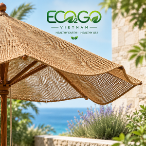 Parasol en fibre de coco de luxe fait main Eco2go Vietnam, de qualité supérieure, pour hôtel-resort-jardin - Product Image 2