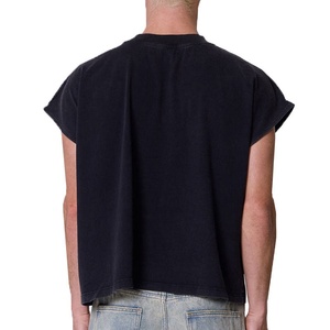 Acid Wash Oversized t Shirts Custom logo Heavy Weight Streetwear Hip Hop Vintage T-shirt <b>for</b> <b>Men</b> - Product Image 4
