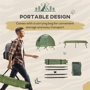 Tenda da Campeggio Automatica Impermeabile Pieghevole in Tessuto Oxford a Doppio Strato Capacità 2 Persone per Escursionismo e Campeggio all'Aperto - Product Image 2