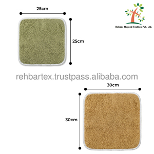 Lingettes en tissu 100% coton, extra douces, durables, absorbantes, plusieurs couleurs et taille personnalisée, utilisation polyvalente - Product Image 4