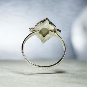 Natural Rainbow Moonstone Ring 925 Sterling Silver Handmade Pear Shape Blue Flash Gemstone Ring for Women Wholesale Jewelry - Product Image 2