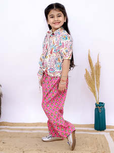 ชุดเสื้อผ้าเด็กคอลเลกชั่นฤดูร้อนสำหรับเด็กผู้หญิงเสื้อเชิ้ตลำลองแขนสั้นสีทึบสำหรับเด็กอายุ1-12ปี - Product Image 3