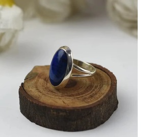 Natural <b>Lapis</b> <b>Lazuli</b> Gemstone <b>Ring</b> 925 Sterling Silver Handmade Jewelry Solid Silver Boho <b>Ring</b> Elegant Gift for Her - Product Image 6