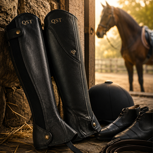 Chaps d'équitation en cuir, demi-chaps, chaps de protection durables pour l'équitation, logo personnalisé - Product Image 6