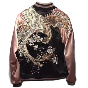 Chaquetas Bomber Sukajan de Lona Multicolor Unisex para Otoño, Reversibles, de Secado Rápido, Estilo Urbano para Hombre - Product Image 3