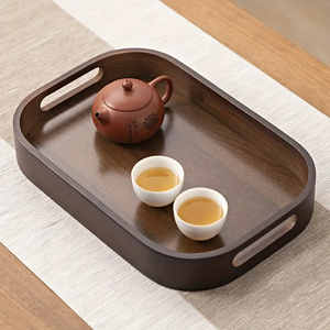 Bandeja Rectangular de Madera Vintage para Frutas, Bandeja de Almacenamiento de Alimentos para el Hogar, Bandeja de Servicio Multiusos Ecológica y Duradera - Product Image 4