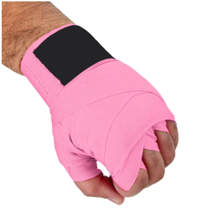 Pink Cotton Boxing <b>Hand</b> Wraps Elastic Unisex Solid Color All Seasons Protective Sports Bandages 3ft Length 2in Width - Product Image 6