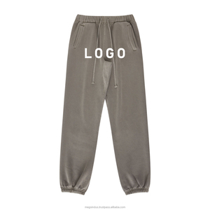 2024 New Style Men's Lightweight 380gsm Worsted Fabric Fleece Waterproof Eco-Friendly Sweatpants Warm Casual <b>Stacked</b> Acid Wash - Product Image 4