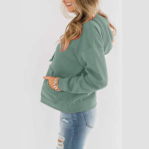 Hoodie surdimensionné de luxe personnalisé pour femmes, de haute qualité, avec fermeture éclair, style streetwear, avec design en strass pour l'hiver - Product Image 6