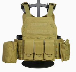TRIBON SPORTS Tactical Vest TS-<b>TV</b>-008 Softback Nylon Hunting Utility Pockets Zipper Closure Arcuate Shoulder Strap Unisex - Product Image 4