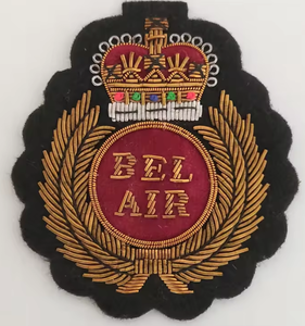 Écusson brodé main 3D en relief, résistant à l'eau, avec fil de bullion, motif crête, luxe, dorure, à coudre sur blazer, logo personnalisé - Product Image 6