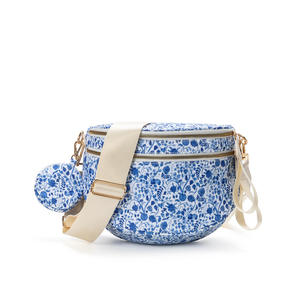 Bolso cruzado impermeable a cuadros para mujer, riñonera de nailon con estampado de leopardo y lazo, bolso deportivo tipo dumpling, bolso de hombro tipo silla de montar con cartera - Product Image 6