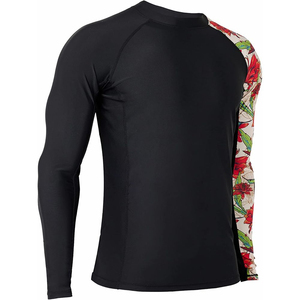 Vêtements de fitness pour hommes, rashguard à manches courtes sur mesure, respirant et avec logo imprimable, vente en ligne, service OEM disponible - Product Image 3