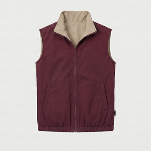 Chaleco sin Mangas de Lona para Hombre, Cierre de Cremallera, Estilo Casual, Ropa de Invierno, Reversible, Color Sólido, Múltiples Bolsillos, Estilo Vintage - Product Image 4