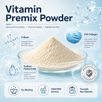 Poudre de prémélange vitaminique beauté et nutrition avec collagène, biotine et acide hyaluronique pour la fabrication de compléments alimentaires – Vente en gros