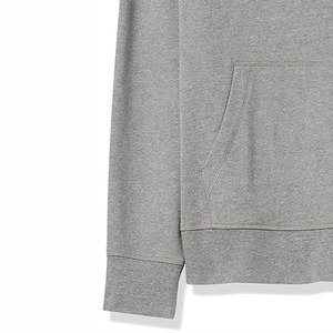 TRACK SPORTS <b>Men's</b> Oversized <b>Grey</b> <b>Zip</b>-Up <b>Hoodie</b> with Kangaroo Pocket Drawstring Casual French Terry Cotton Eco-Friendly - Product Image 4