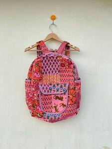 Mochila escolar de algodón para niñas, acolchada a rayas, con múltiples bolsillos, estilo moderno, 20 pulgadas, antirrobo, impermeable, gran capacidad - Product Image 3