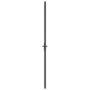 ประตูกระจกสีดำด้านและแผ่นอลูมิเนียม32.7 "x79.3" ประตูภายใน - Product Image 4