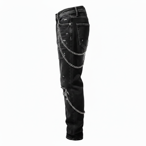 Chaîne de pantalon multicouche en métal style punk tendance, faite à la main, chaîne de jean hip-hop avec pendentif pour homme – Meilleure vente - Product Image 3
