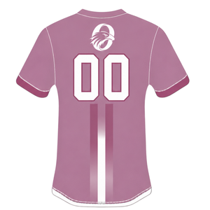 Camiseta de Rugby Rosa Malva y Blanca de Manga Corta, Transpirable, con Cuello Redondo y Número Impreso, Uniforme Deportivo para Entrenamiento y Equipo de Adultos - Product Image 2