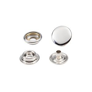 Boutons-pression ronds en laiton nickelé pour jeans 15 mm pour vêtements, denim, sacs en cuir, chaussures, extérieur, usine OEM - Product Image 1